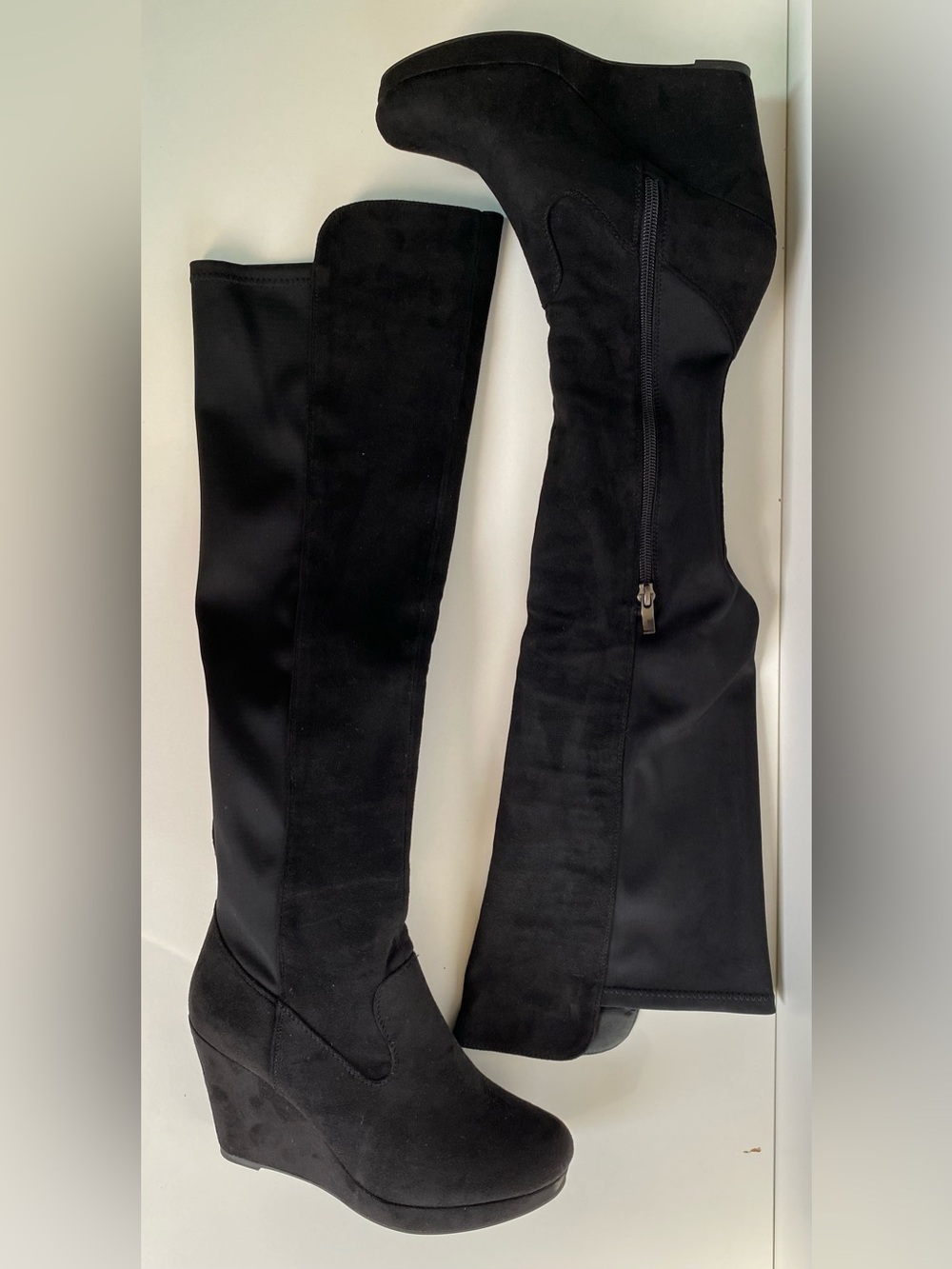 Chinese Laundry Women's Black Suede Knee High Boots size 7